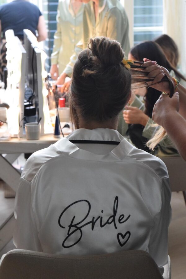 Champagne Badjas Bruid Satijn-Zijde Bride Medium - Afbeelding 7
