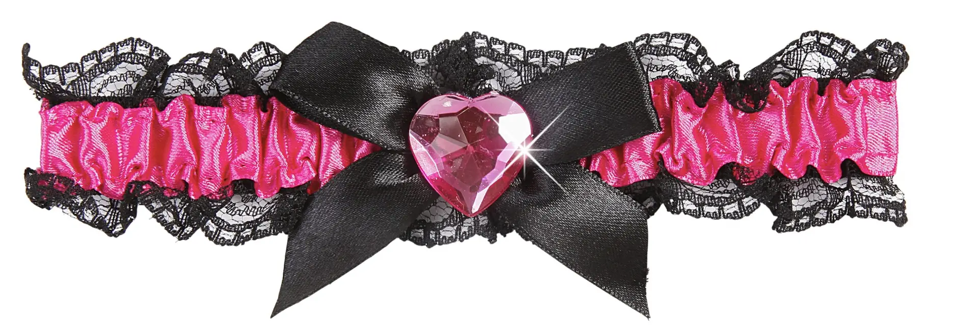 Kousenband Roze Met Roze Hartje