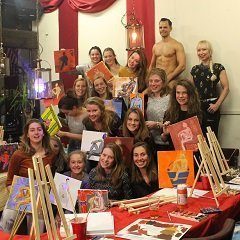 Workshop Naakt Schilderen vrijgezellenfeest