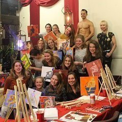 Workshop Naakt Schilderen vrijgezellenfeest