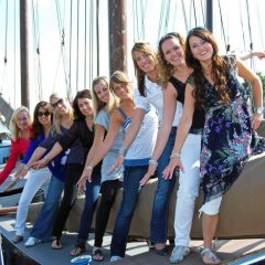 Spannend! Een interview afnemen tijdens het infotainment vrijgezellenfeest.